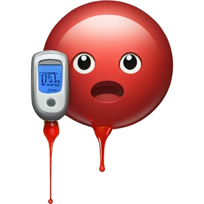 diabetes device testing blood emoji