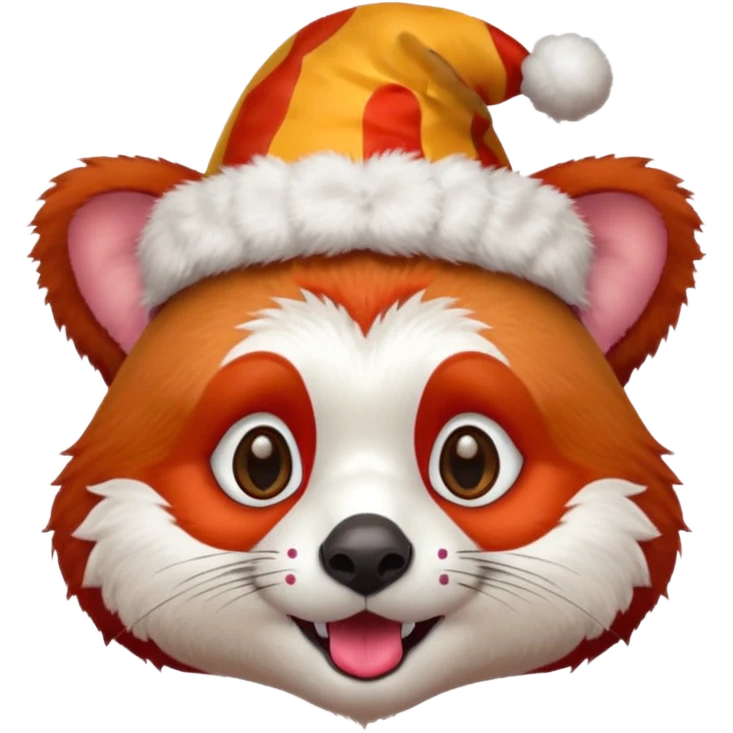 red panda with circus emoji