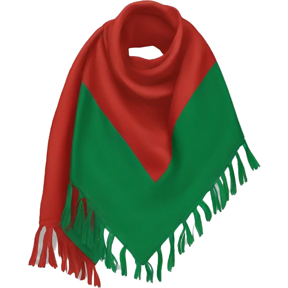 Red and green Scout scarf emoji
