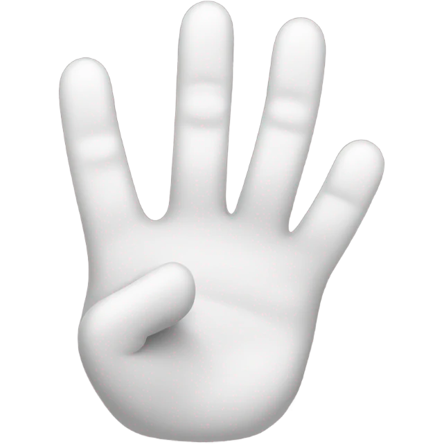 Three fingers emoji