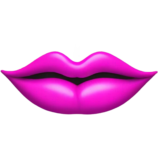 Neon pink lips smoke and release smoke emoji