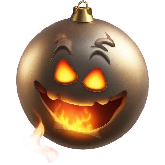 fortune telling ball in fire emoji