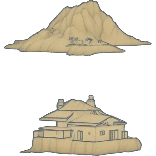 A blueprint of an Island emoji