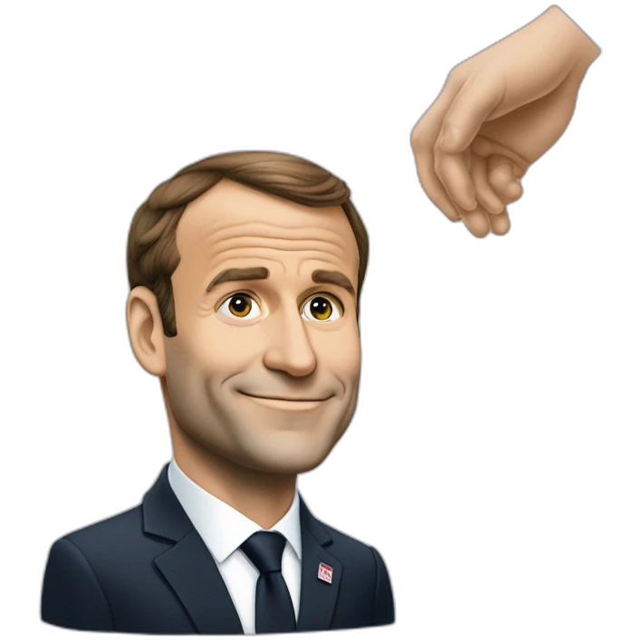 macron doigt d’honneur à trump emoji