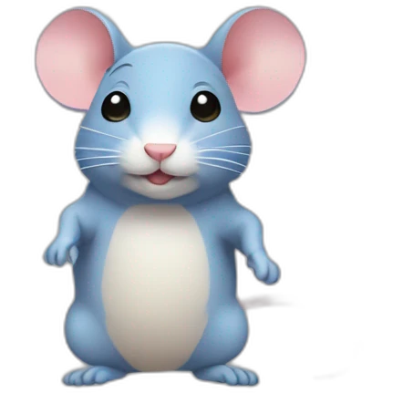 Un rat qui vomi un arc en ciel emoji