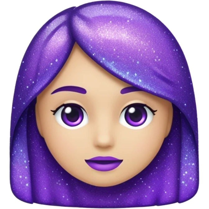 Glitter Roxo e Ciano Seta emoji
