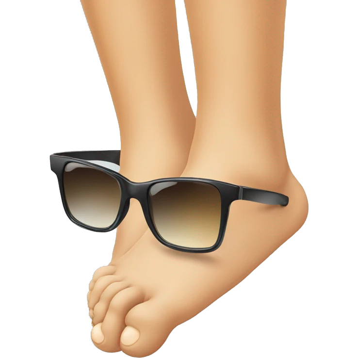 Foot with sunglasses emoji