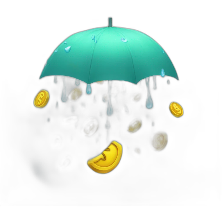dollar rain emoji