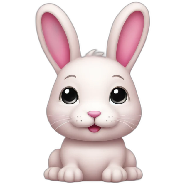 Pink bunny emoji