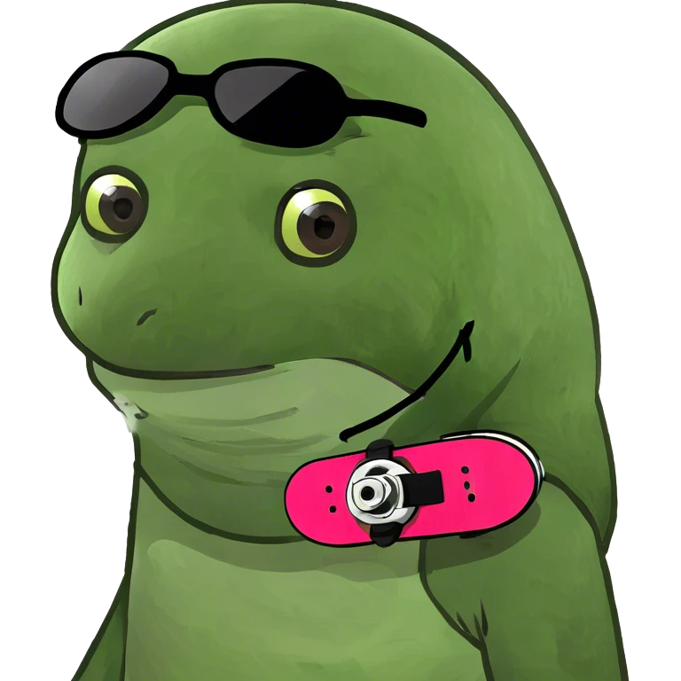 Sloth riding a skateboard emoji