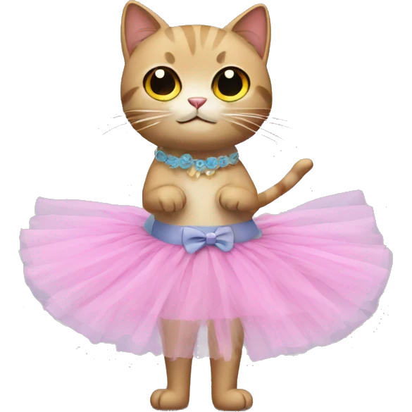 cat wearing a tutu emoji