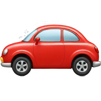 Little red car from front emoji