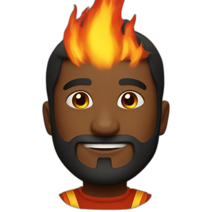 Man of fire emoji