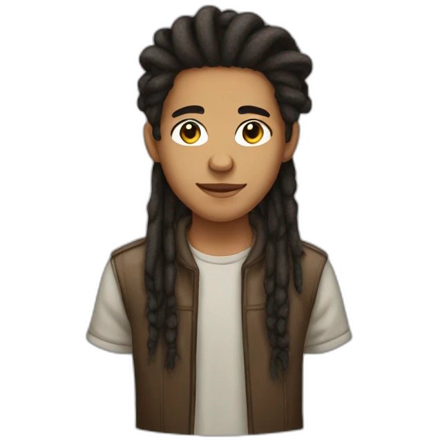 Lightskin teenage boy with dreadlocks  emoji