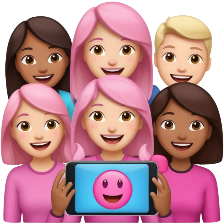 pink video call between people emoji