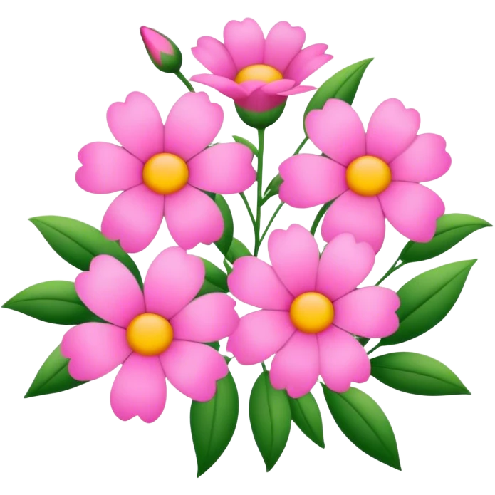 pink flowers emoji