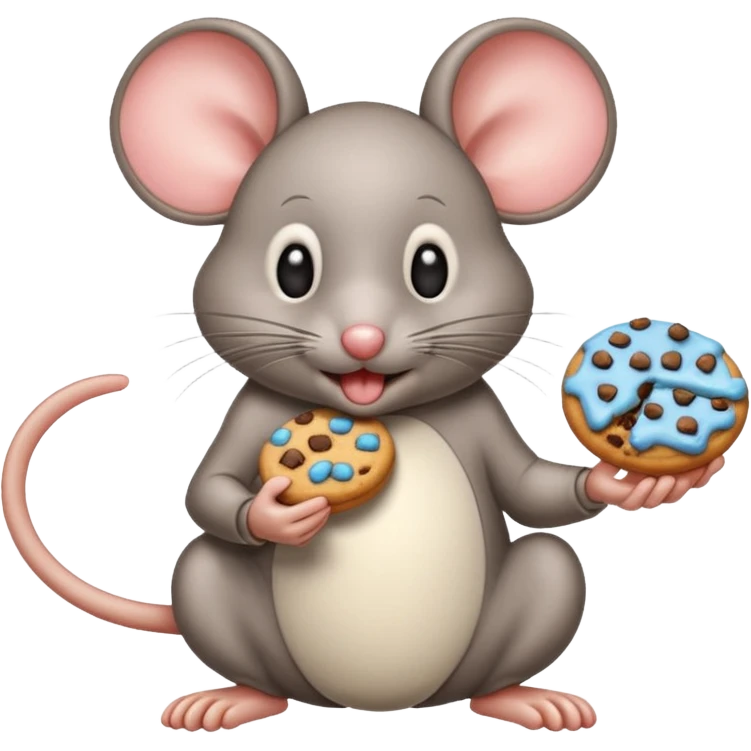 mouse eating cookies emoji