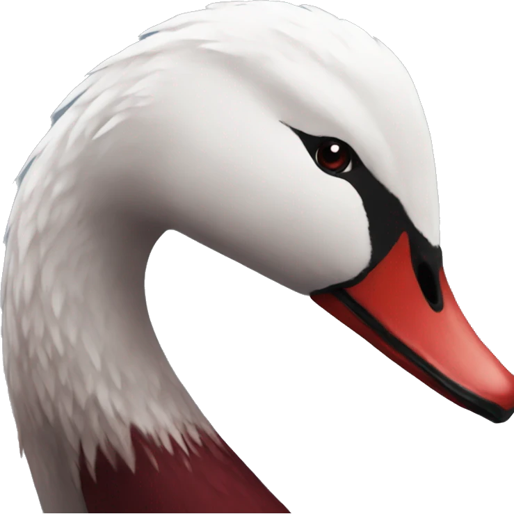 Dark red swan  emoji