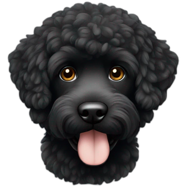 face royal caniche colour all black emoji
