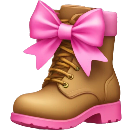 boot with pink bow emoji