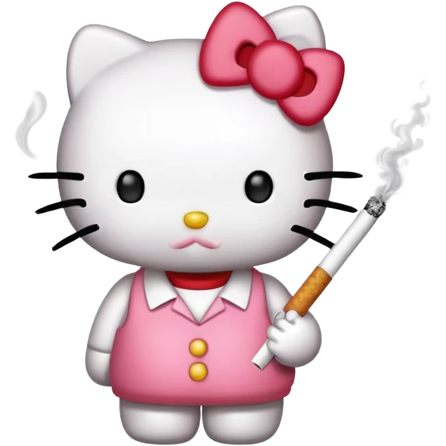 Cigarette hello Kitty emoji