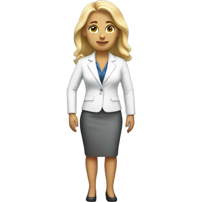 full body white woman in business outfit emoji