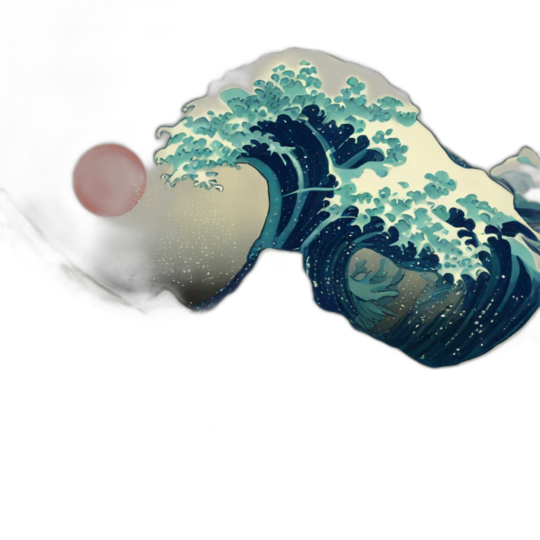 Wave of kanagawa emoji