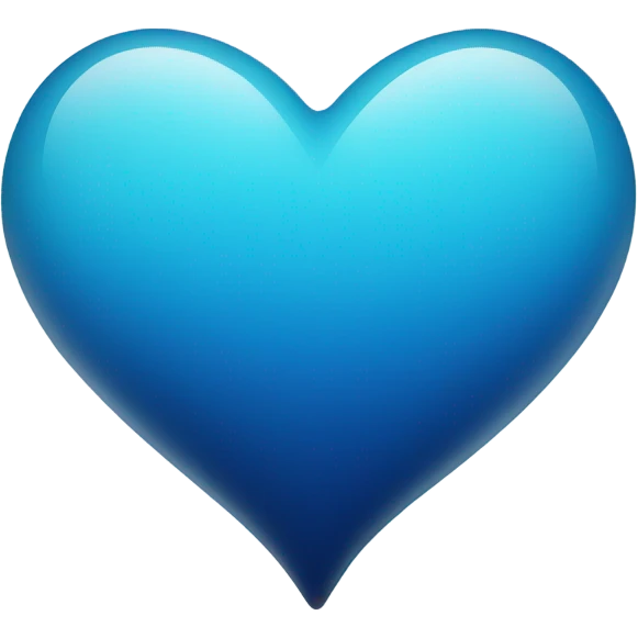 Ocean blue heart emoji