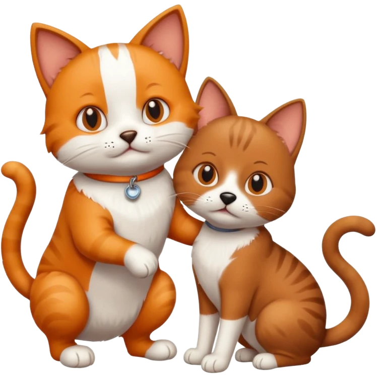 cat hitting a dog emoji