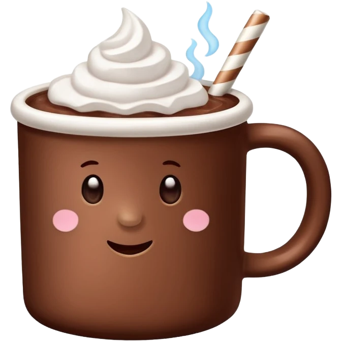 aesthetic hot cocoa with marshmallows emoji