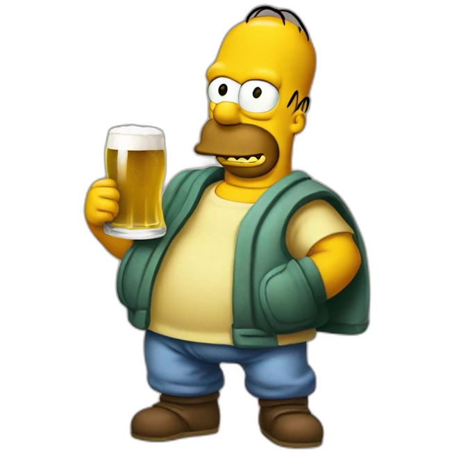 Homero tomando cerveza  emoji