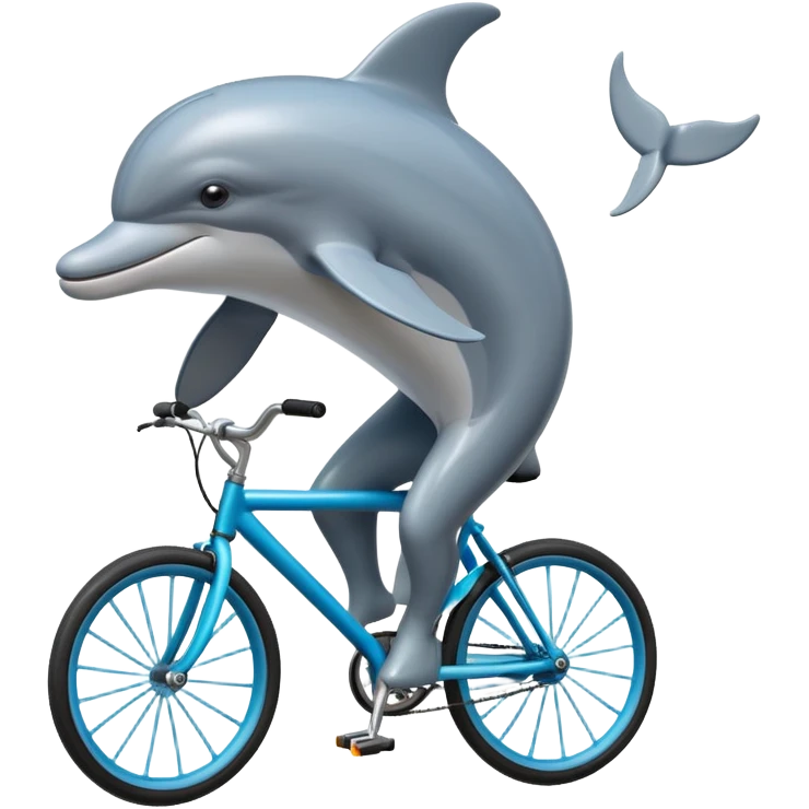 Dolphin riding a bicycle  emoji
