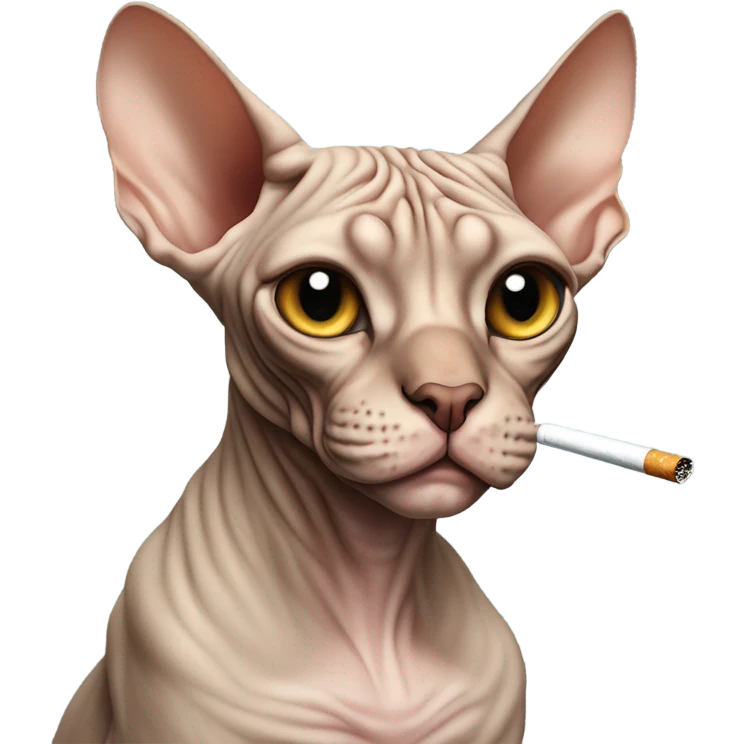 Sphinx cat smoking cigarette  emoji