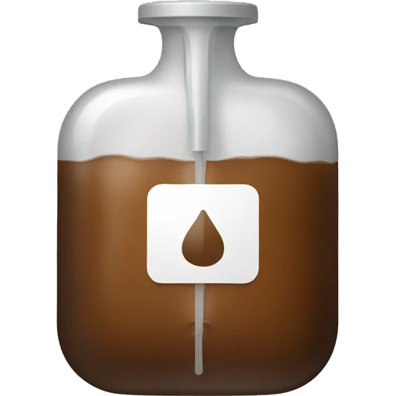 An IV bag filled with brown liquid. emoji