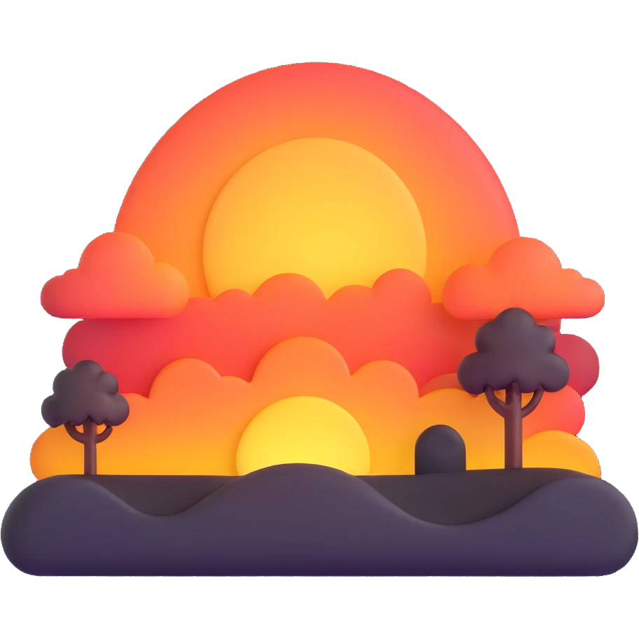 sunset setting emoji