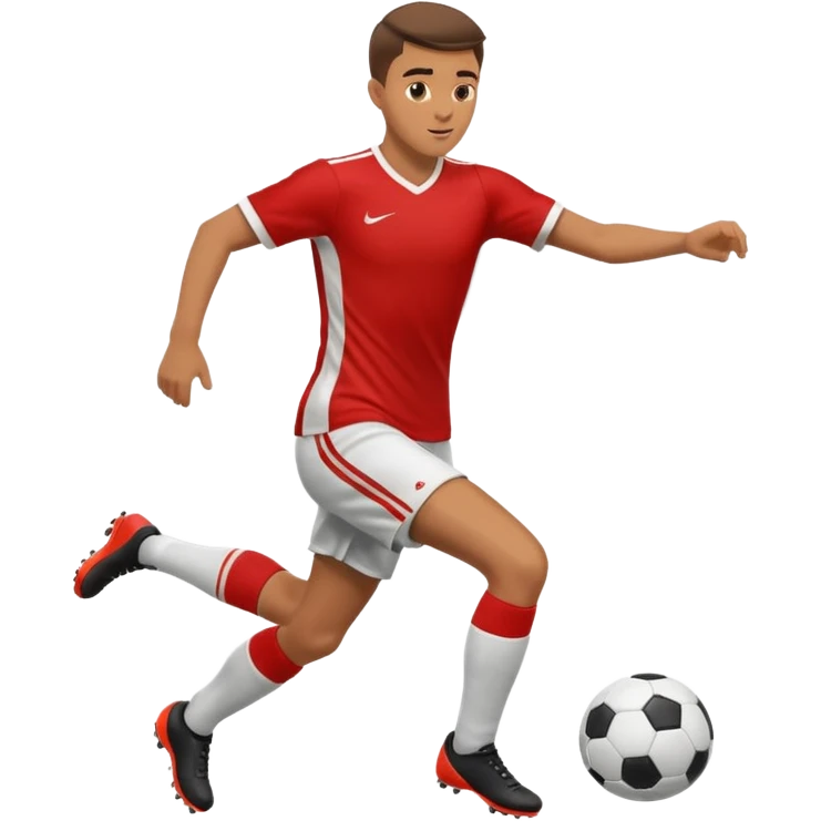 soccer player kicking a ball forward emoji