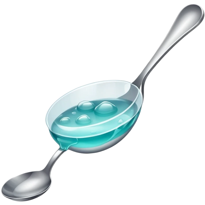 a spoon with white clear jelly emoji