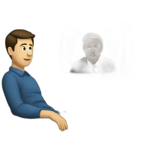 Zelenskyi wathcing TV emoji