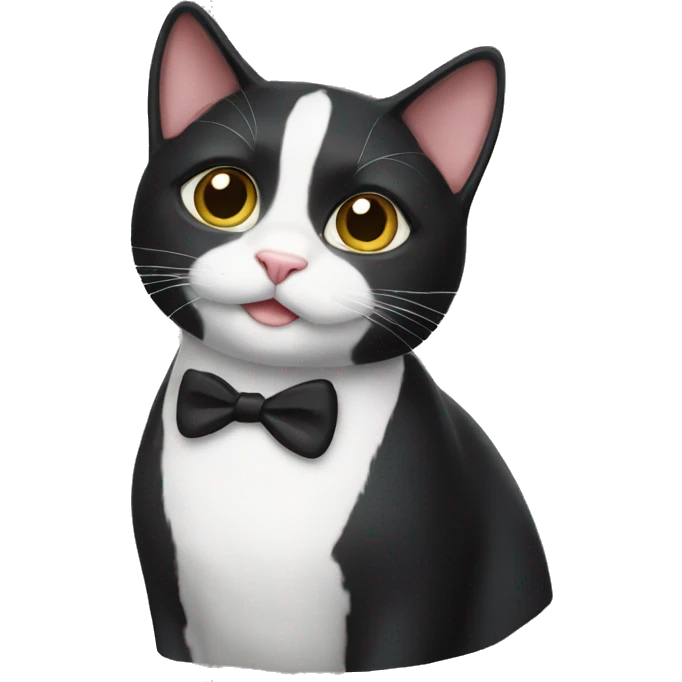 Tuxedo cat emoji