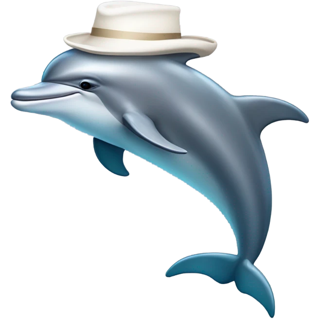 dolphin wearing a hat emoji
