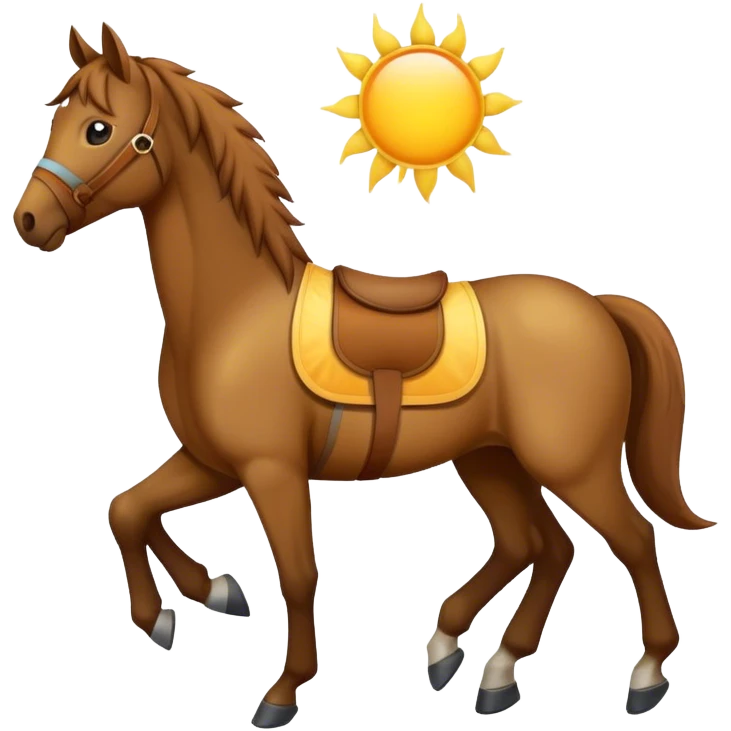 Horse with sun  emoji