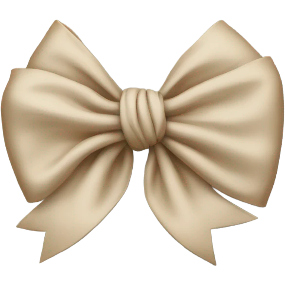 Beige bow emoji