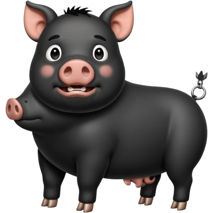 Black pig emoji