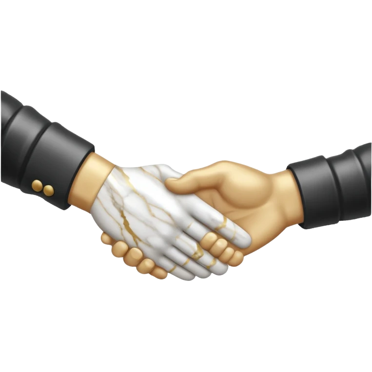 a greek statue of a handshake emoji