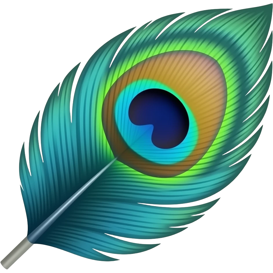 Peackok feather emoji