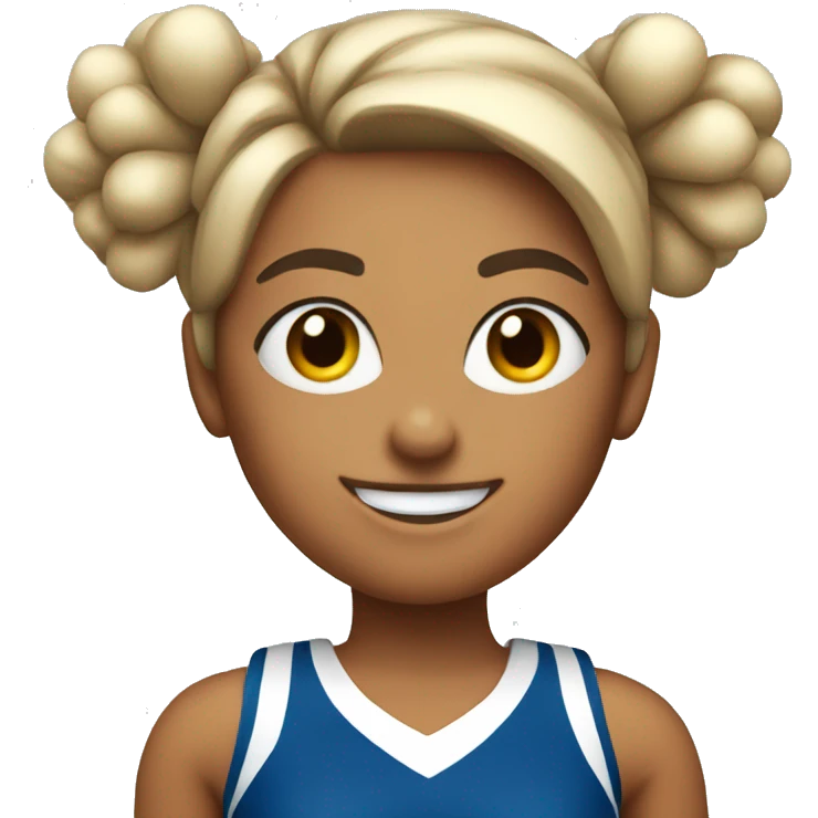 a cheerleader with pom poms  emoji