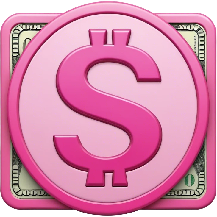 Pink dollar sign emoji