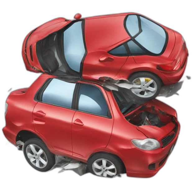 two cars crashed into each other emoji