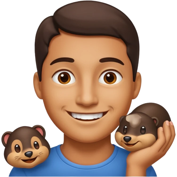 Smiling face with mole on chin emoji