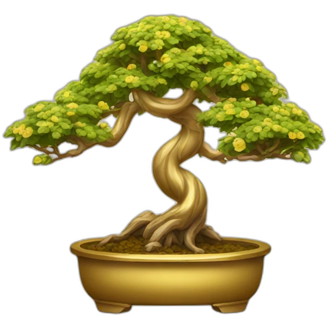 Golden bonsai emoji